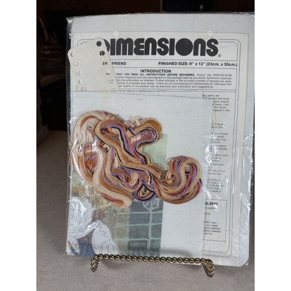 NIP Sealed Jennifer's Friend by DIMENSIONS No Count Cross Stitch Kit TeddyBear - Picture 4 of 6